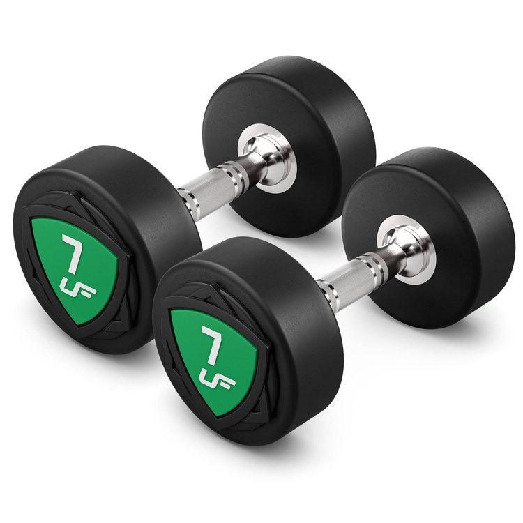 Jeu d'haltères en polyuréthane 1-10kg (par incréments de 1 kg) 110 kg + support pour haltères UR-S005 - UpForm
