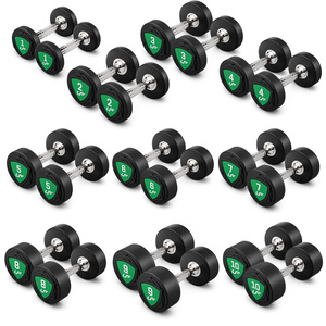Jeu d'haltères en polyuréthane 1-10kg (par incréments de 1 kg) 110 kg + support pour haltères UR-S005 - UpForm