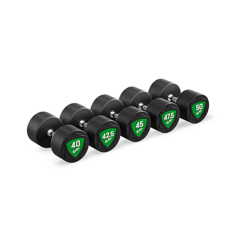 Jeu d'haltères en polyuréthane 40-50 kg (par incréments de 2,5 kg) 450 kg - UpForm