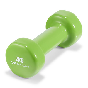 Set d’haltères fitness en vinyle 12 kg avec support – UpForm