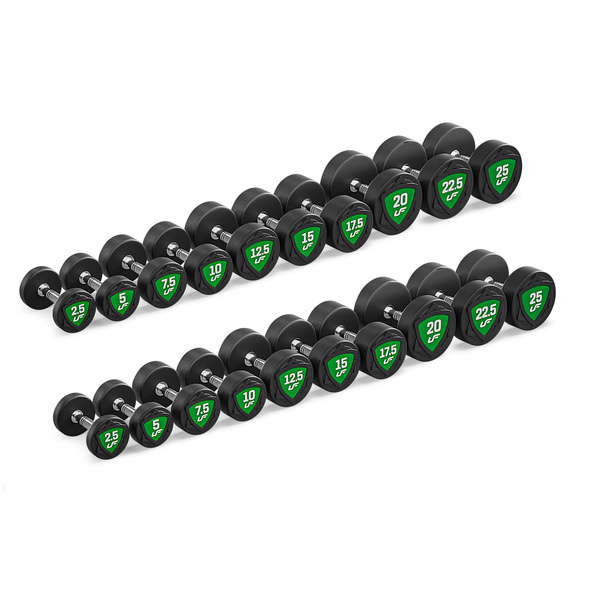 Jeu d'haltères en polyuréthane 2,5-25kg (par incréments de 2,5 kg) 275 kg - UpForm