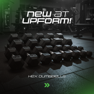 Haltère HEX en fonte avec revêtement en caoutchouc 25 kg - UpForm