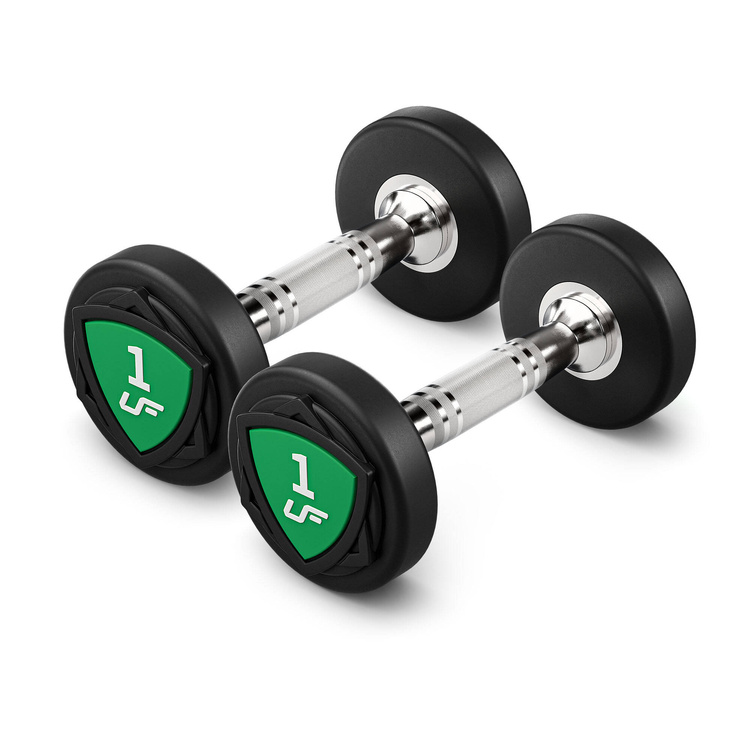 Jeu d'haltères en polyuréthane 1-10kg (par incréments de 1 kg) 110 kg + support pour haltères UR-S005 - UpForm