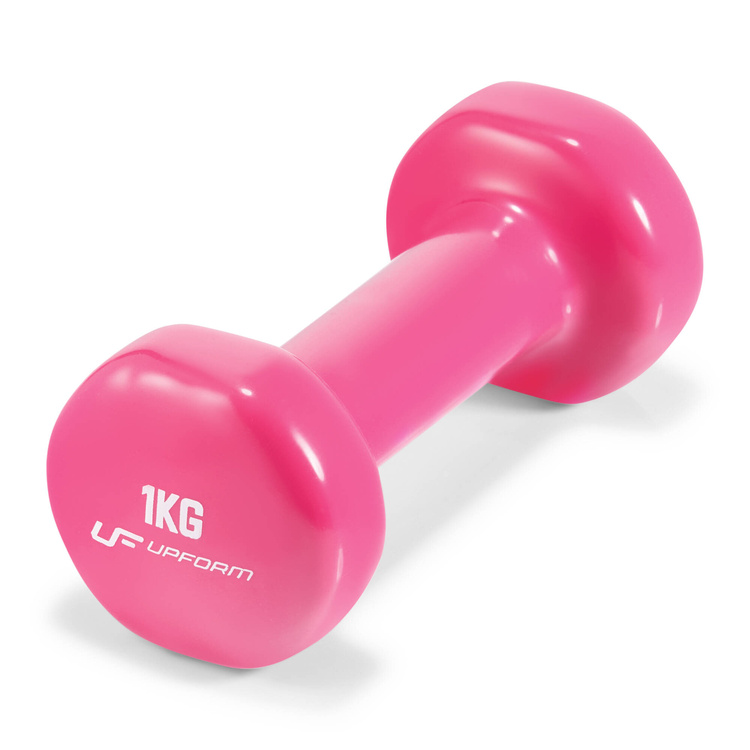 Set d’haltères fitness en vinyle 12 kg avec support – UpForm