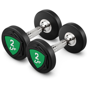 Jeu d'haltères en polyuréthane 1-10kg (par incréments de 1 kg) 110 kg + support pour haltères UR-S005 - UpForm
