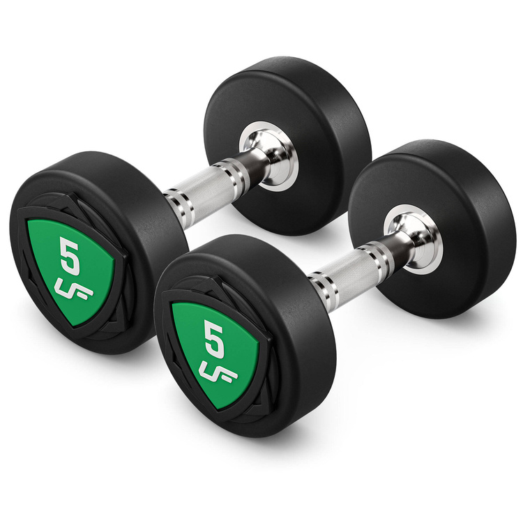 Jeu d'haltères en polyuréthane 1-10kg (par incréments de 1 kg) 110 kg + support pour haltères UR-S005 - UpForm
