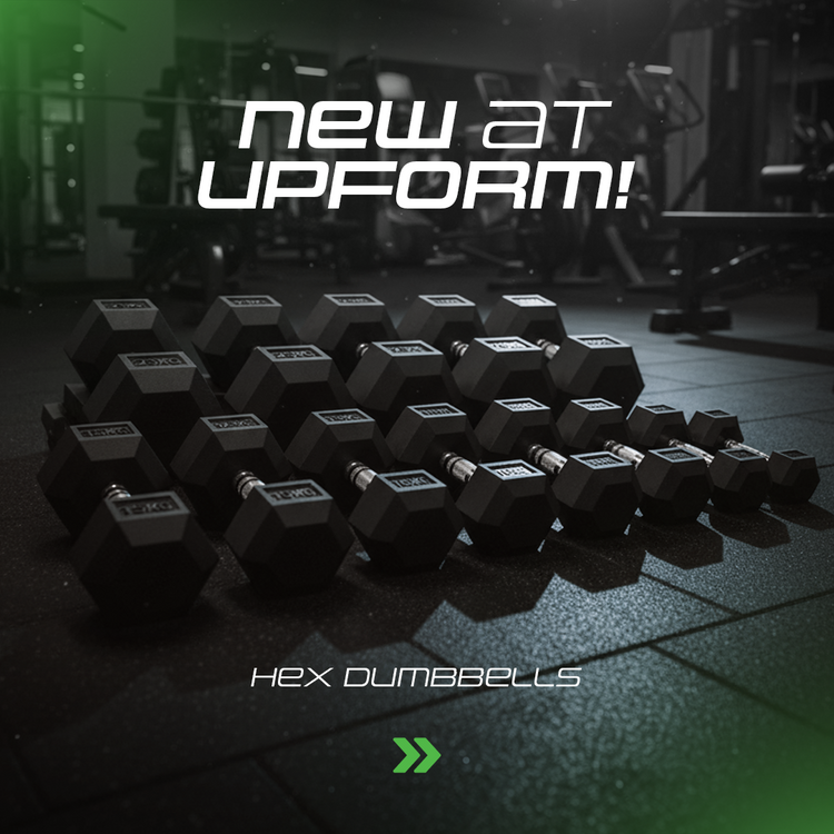 Haltère HEX en fonte avec revêtement en caoutchouc 20 kg - UpForm