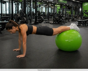 Ballon de gymnastique 65 cm vert UpForm