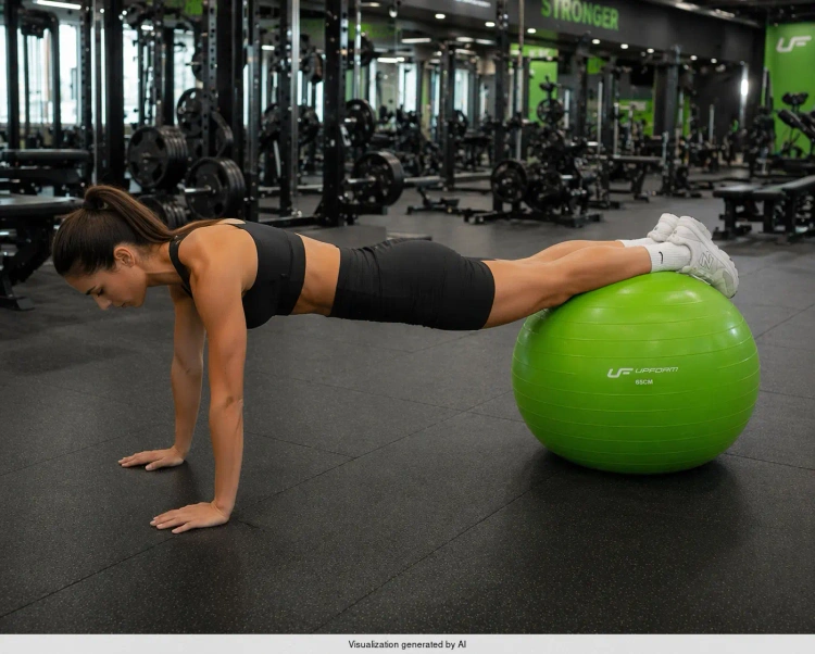 Ballon de gymnastique 65 cm vert UpForm
