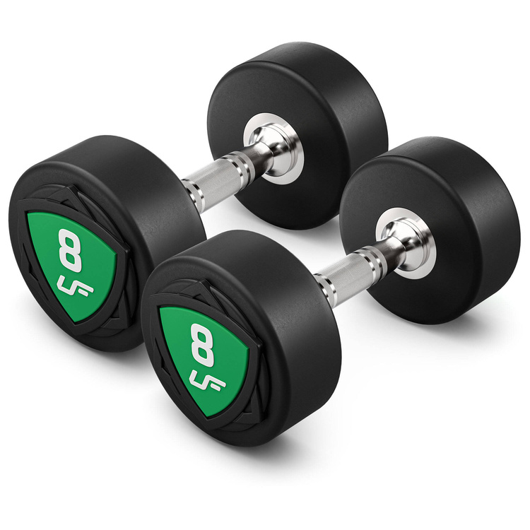 Jeu d'haltères en polyuréthane 1-10kg (par incréments de 1 kg) 110 kg + support pour haltères UR-S005 - UpForm