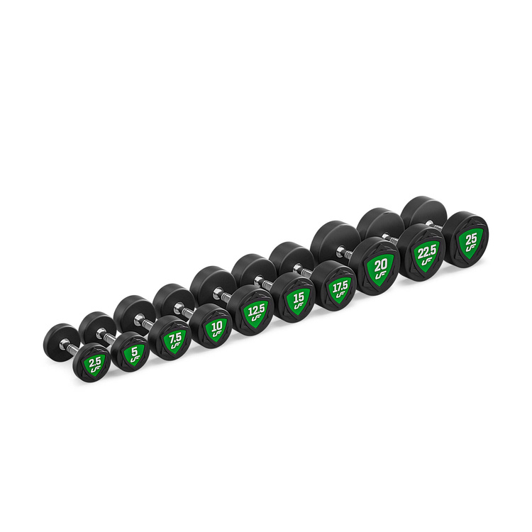 Jeu d'haltères en polyuréthane 2,5-25kg (par incréments de 2,5 kg) 275 kg - UpForm