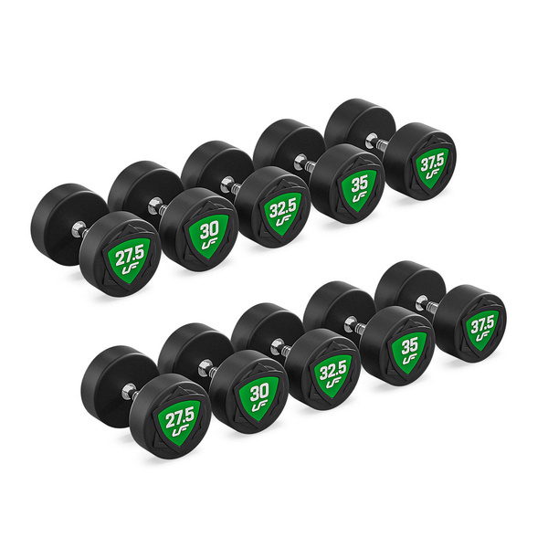 Jeu d'haltères en polyuréthane 27,5-37,5kg (par incréments de 2,5 kg) 325 kg - UpForm