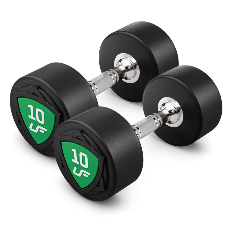 Jeu d'haltères en polyuréthane 1-10kg (par incréments de 1 kg) 110 kg + support pour haltères UR-S005 - UpForm